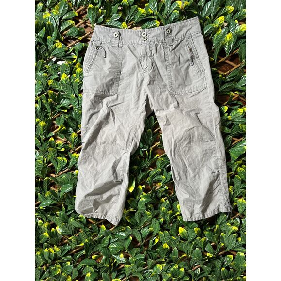 y2k GAP JEANS Gray Cargo Capri Pants Size 8 - Picture 7 of 12